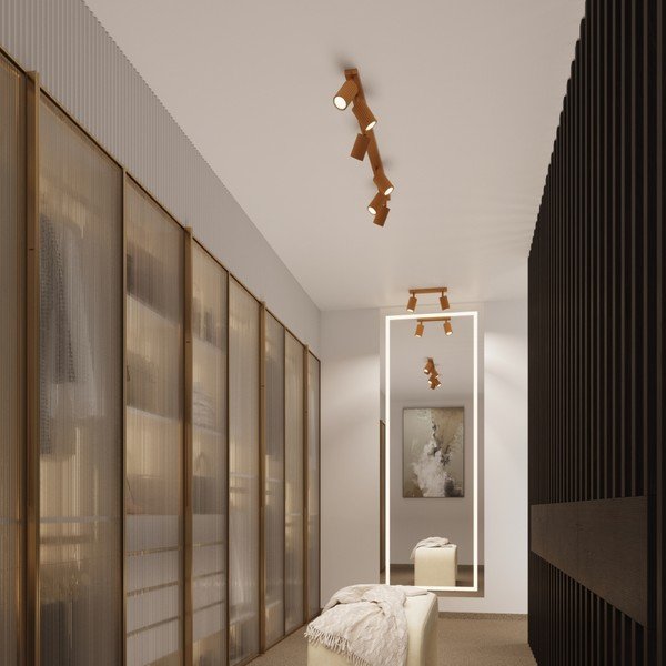 Auksinės spalvos taškinis šviestuvas 6,5x30 cm Gleam – Sollux-image-2