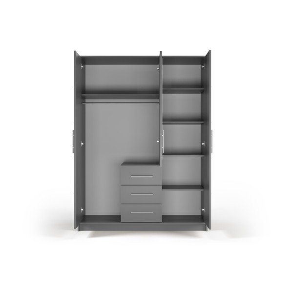 Pilka spinta su veidrodžiu 147x200 cm Derry - Cosmopolitan Design-image-4