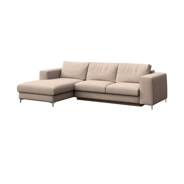 Smėlio spalvos iš velveto sulankstoma/su sandėliavimo vieta kampinė sofa (su kairiuoju kampu/su gultu) Rene – Rodier-image-2
