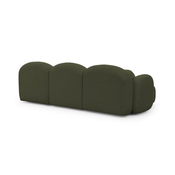 Žalios spalvos kampinė sofa iš boucle („U“ formos) Orbit – Ropez-image-3