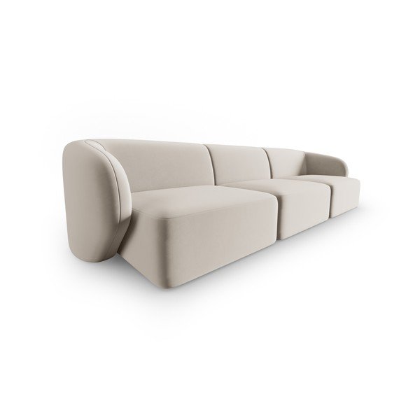 Smėlio spalvos iš velveto sofa 266 cm Paolo – Milo Casa-image-2