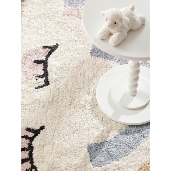 Skalbiamas/rankų darbo kreminės spalvos iš medvilnės vaikiškas kilimas 140x200 cm Snuggle Nappi – Hanse Home-image-4