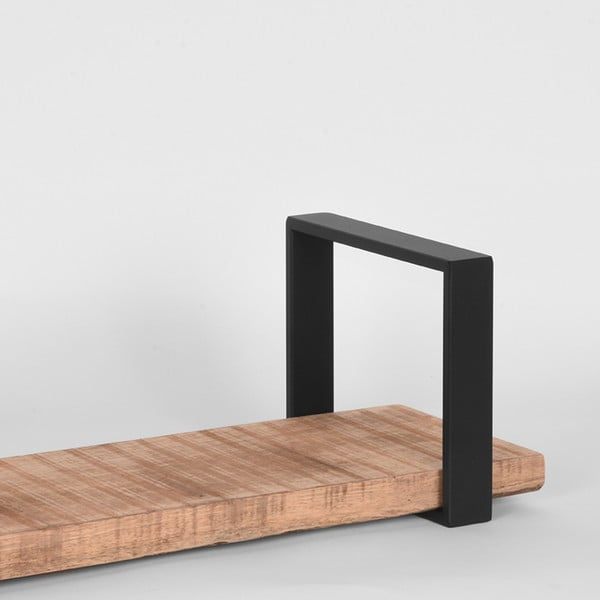 Sieninė lentyna iš mango masyvo juodos spalvos 60 cm Slam – LABEL51-image-2
