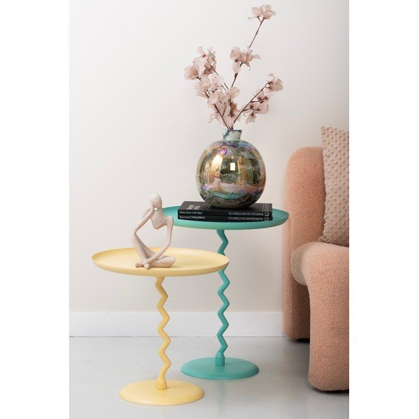 Iš metalo apvalios formos šoninis stalas ø 44 cm Zig Zag – Leitmotiv-image-1