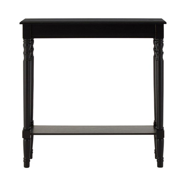 Juodos spalvos iš pušies masyvo konsolinis staliukas 30x80 cm Heritage – Premier Housewares-image-4