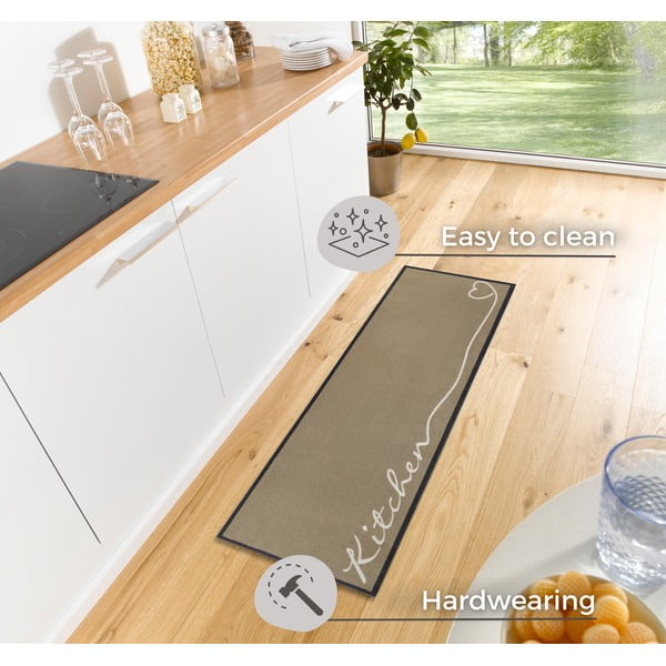 Smėlio spalvos kilimas Zala Living Kitchen, 50 x 150 cm-image-3