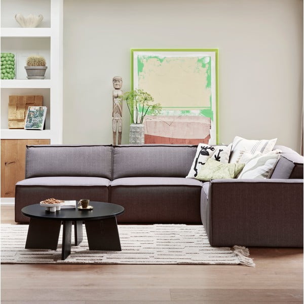 Juodos spalvos apvalios formos kavos staliukas ø 90 cm Fries – WOOOD-image-1