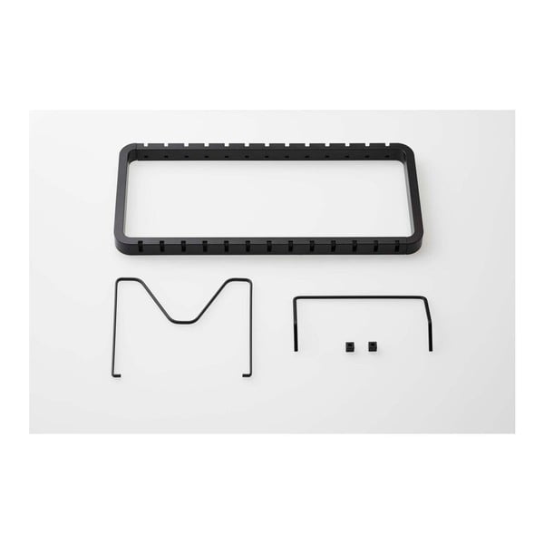 Juodas reguliuojamas stovas dangčiams ir keptuvėms YAMAZAKI Tower-image-3