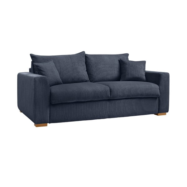 Iš kordinio velveto sulankstoma sofa tamsiai mėlynos spalvos 225 cm Augustin – Bobochic Paris-image-3
