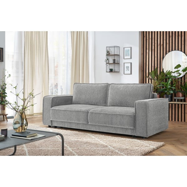 Šviesiai pilka sofa-lova Emile - Bobochic Paris-image-1