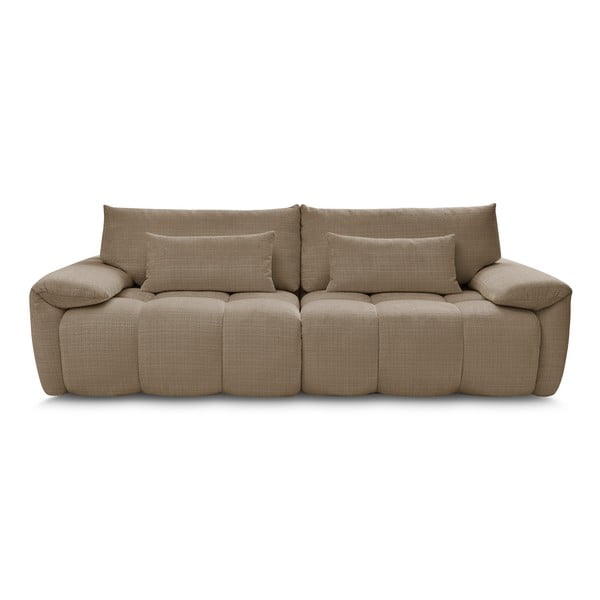 Rudos spalvos iš šenilinio audinio sofa 264 cm Ivane – Bobochic Paris-image-1