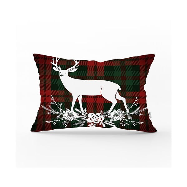 Kalėdinis pagalvės užvalkalas Minimalist Cushion Covers Tartan Merry Christmas, 35 x 55 cm