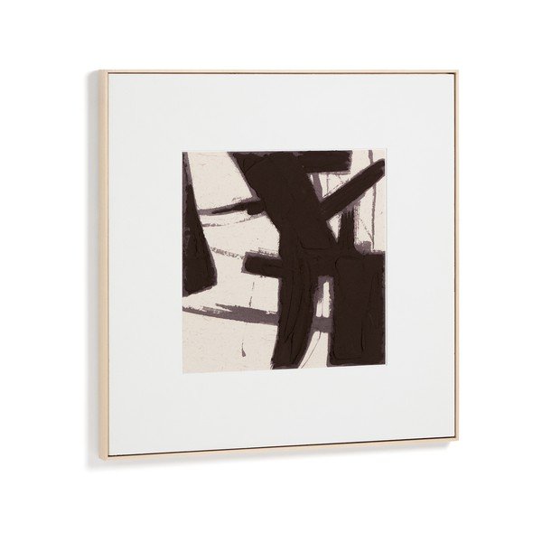 Paveikslas tapyba rankomis (tapyba) su rėmeliu/tapyba ant drobės 100x100 cm Arilan – Kave Home-image-3
