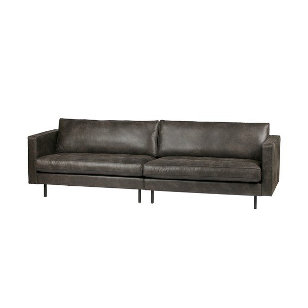 Juodos spalvos iš dirbtinės odos sofa 277 cm Rodeo – WOOOD-image-2