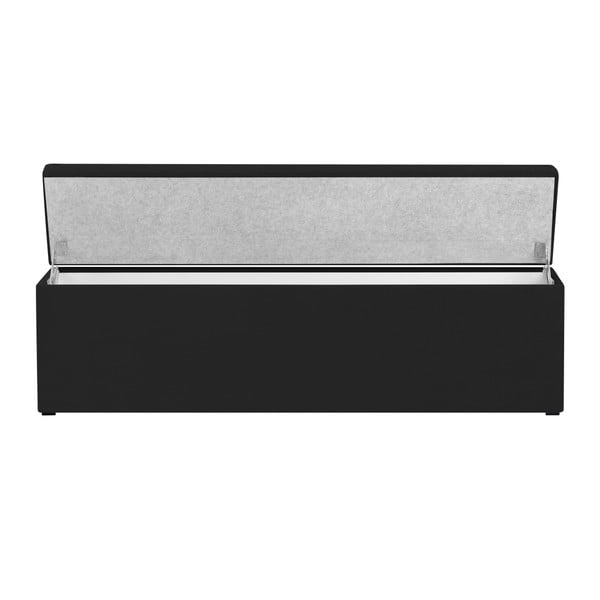 Juodas otomanas Mazzini Sofas Ancona, 200 x 46 cm-image-1