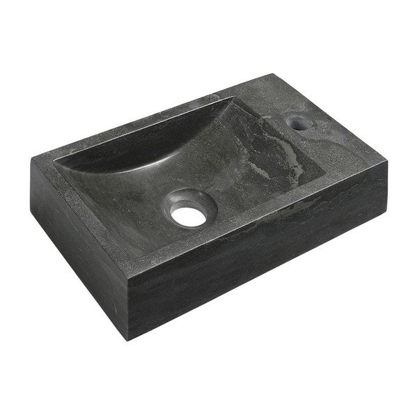 Iš akmens maža kriauklė juodos spalvos 40x22 cm Blok – Sapho