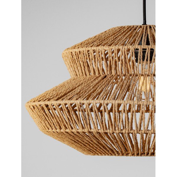 Natūralios spalvos iš virvės kabantis šviestuvas ø 50 cm Nua – Nova Luce-image-1