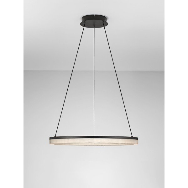 Matinės juodos spalvos iš aliuminio kabantis šviestuvas LED su pritemdymo funkcija ø 60 cm su gaubtu iš akrilo stiklo Lonela – Nova Luce-image-4