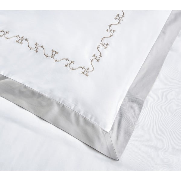 Baltos spalvos iš satino medvilnės viengulė patalynė su paklode/6 dalių 140x200 cm Diana – Mila Home Luxury-image-3