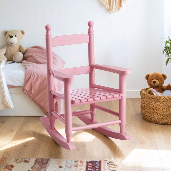 Rožinės spalvos iš tuopos masyvo vaikiška kėdė – Premier Housewares-image-1