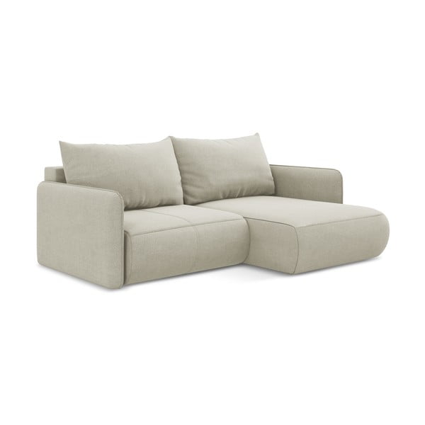 Kreminės spalvos sulankstoma/su sandėliavimo vieta kampinė sofa (su dešiniuoju kampu) Nanea – Makamii-image-4