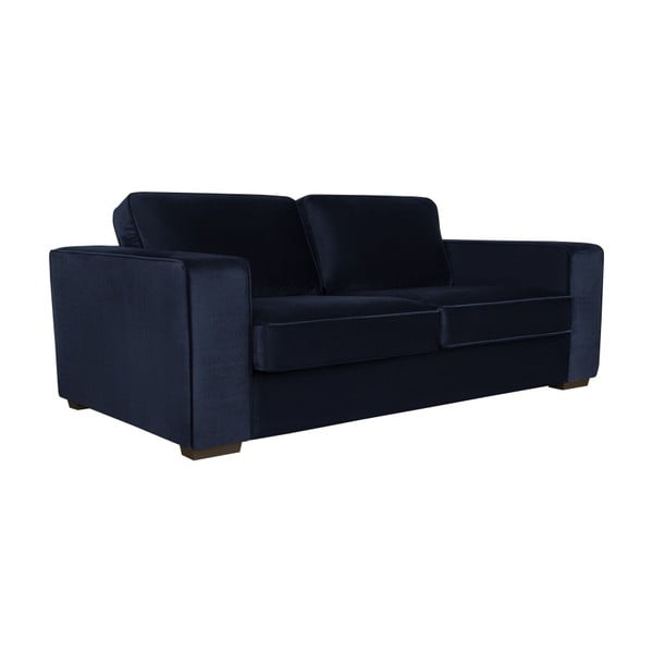 Tamsiai mėlyna trijų vietų sofa Cosmopolitan Design Denver