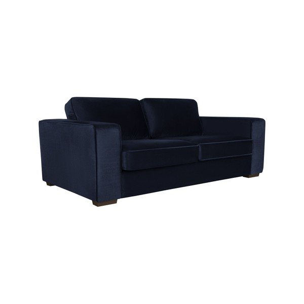 Tamsiai mėlyna trijų vietų sofa Cosmopolitan Design Denver