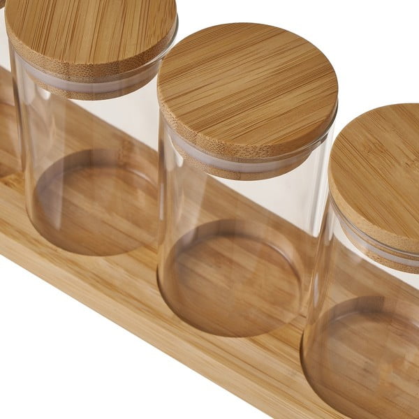 Prieskonių indai 4 vnt. su stovu 220 ml – Casa Selección-image-2