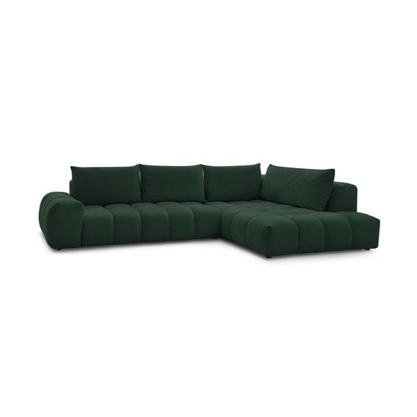 Kampinė sofa tamsiai žalios spalvos (su dešiniuoju kampu) Everest – Bobochic Paris-image-3