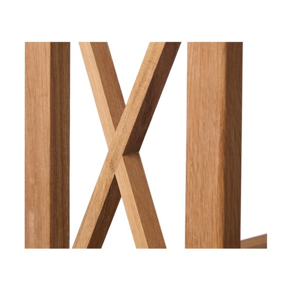 Iš ąžuolo masyvo pastatoma lentyna natūralios spalvos 70x124 cm X-Shelf – Unique Furniture-image-4