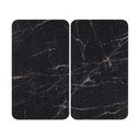 Iš grūdinto stiklo viryklės dangčiai 2 vnt. 52x30 cm Black Marble – Wenko