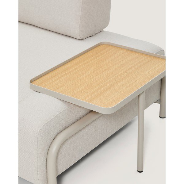 Smėlio spalvos sofa iš šenilinio audinio 220 cm Compo – Kave Home-image-1