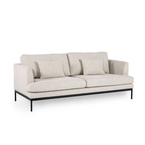 Šviesios smėlio spalvos sofa Ndesign Pearl, plotis 204 cm-image-1