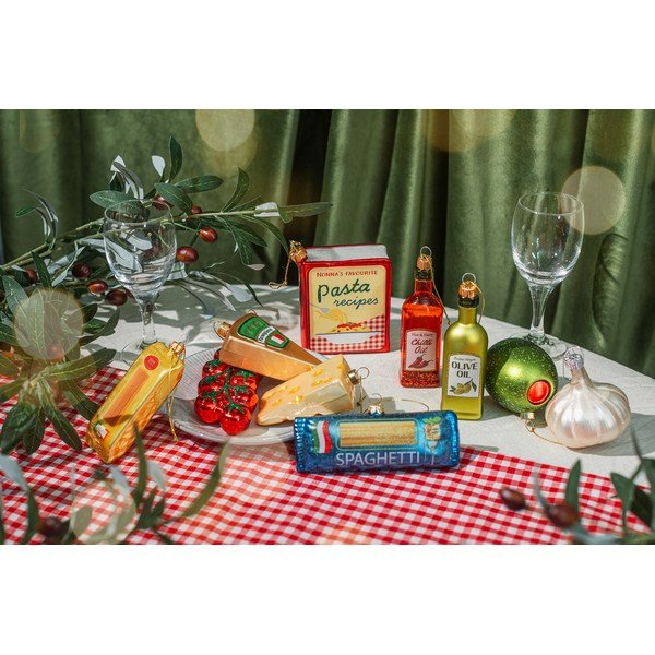 Iš stiklo eglutės papuošimas 7 cm Olive – Sass & Belle-image-1