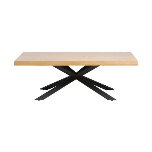 Kavos staliukas natūralios spalvos su ąžuolo dekoro stalviršiu 68x130 cm Arno – Unique Furniture-image-3