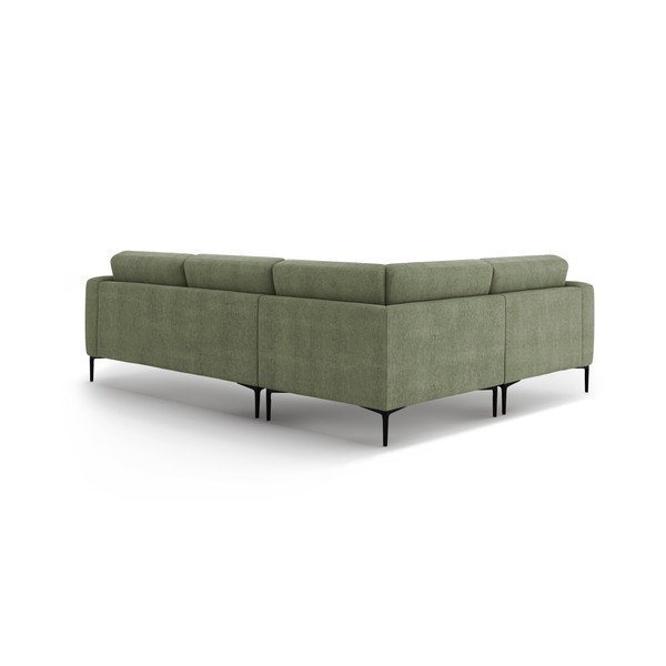 Žalios spalvos kampinė sofa (su kairiuoju kampu/„L“ formos) Bemy – Micadoni -image-2
