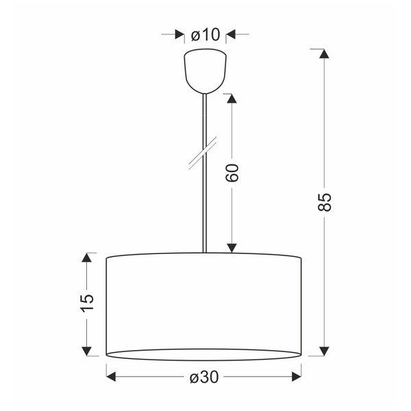 Kabantis šviestuvas konjako rudos spalvos ø 30 cm su tekstiliniu gaubtu Ecoline – Candellux Lighting-image-2