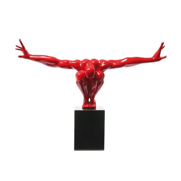 Raudona dekoratyvinė statulėlė Kare Design Athlete, 75 x 52 cm