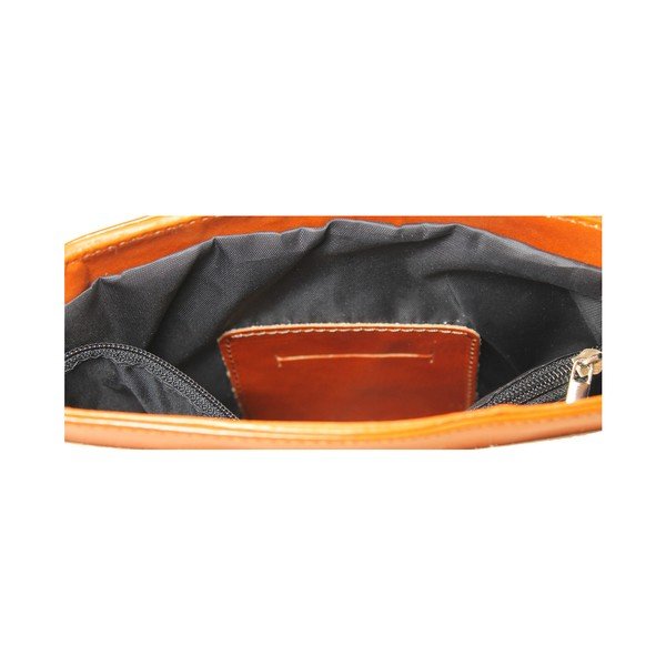 Ruda odinė rankinė Chicca Borse Valeria-image-1