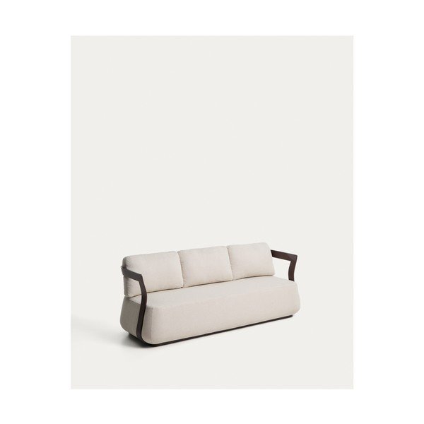 Rudos spalvos/smėlio spalvos iš audinio sodo sofa Tamaris – Kave Home