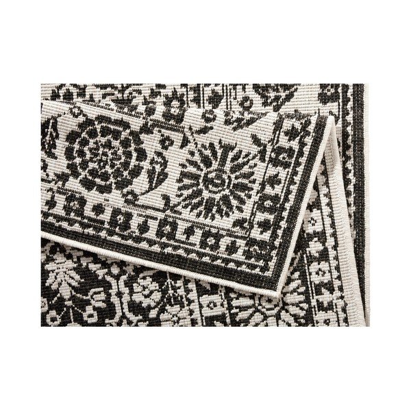 Juodai baltas raštuotas dvipusis kilimas Bougari Curacao, 120 x 170 cm-image-4