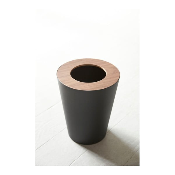 Juoda šiukšlių dėžė YAMAZAKI Rin Round-image-3