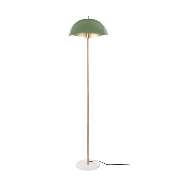 Pastatomas šviestuvas žalios spalvos/auksinės spalvos (aukštis 154 cm) su metaliniu gaubtu Waved – Leitmotiv