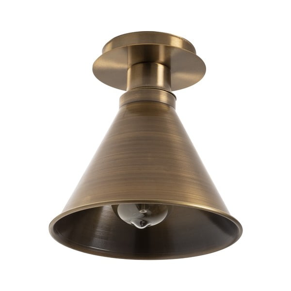 Bronzinės spalvos lubinis šviestuvas ø 20 cm su metaliniu gaubtu Tramino – Opviq lights-image-2
