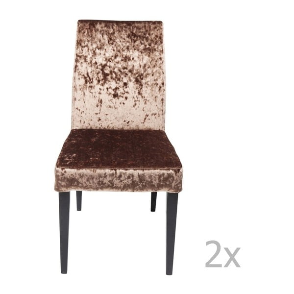 2 rudų valgomojo kėdžių su buko medienos kojomis rinkinys Kare Design Mara