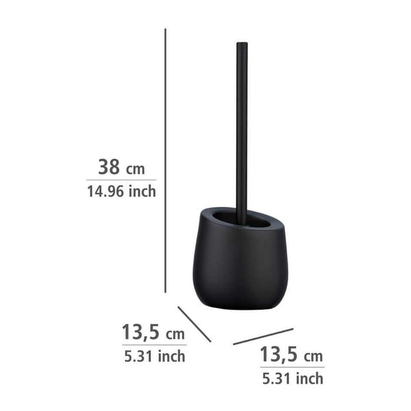 Tualeto šepetys iš keramikos matinės juodos spalvos Badi – Wenko-image-3