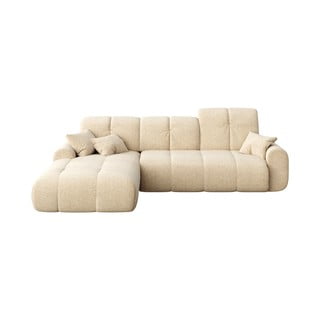 Smėlio spalvos kampinė sofa-lova Devichy Tous, kairysis kampas