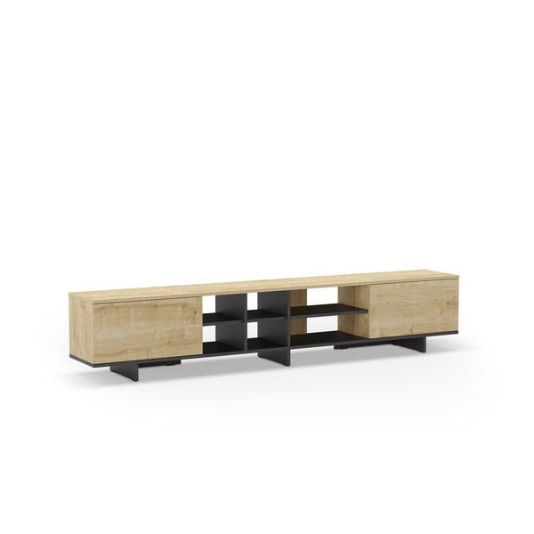 TV spintelė natūralios spalvos iš ąžuolo 230x44 cm Cequoia – Marckeric-image-2