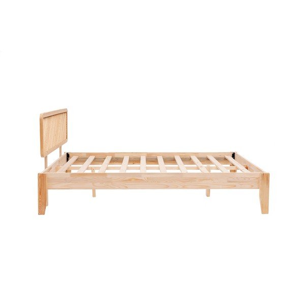 Iš eglės medžio masyvo viengulė lova natūralios spalvos su lovos grotelėmis 90x200 cm Izabelya – Kalune Design-image-4