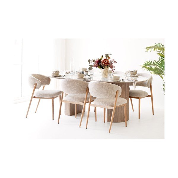 Pilkai smėlinės spalvos iš keramikos vaza (aukštis 23,5 cm) – House Nordic-image-3